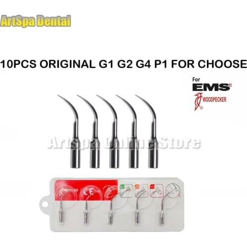 10 pcs Original Woodpecker G1 G2 G4 P1 Dental Ultrasonic Scaler Tips Scaling Tips