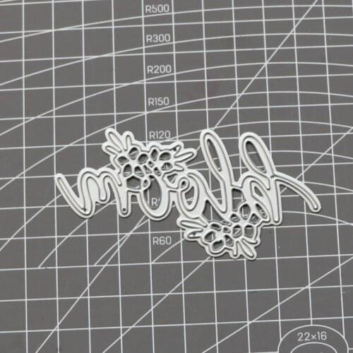 English Word Bloom Letters Flower New Design Craft Metal Cutting Dies Scrapbooking Album DIY Paper Card Embossing Stencils