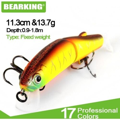 Bearking 1PC 113mm 13.7g Hard Fishing Lure Crank Bait 0.9-1.8m Lake River Fishing Wobblers Carp Fishing Baits