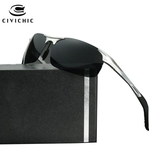 CIVICHIC Fashion Al-Mg Polarized Sunglasses Man Driving Sunglasses Hipster Outdoor Eyewear Motion Oculos De Sol Cool Gafas E172