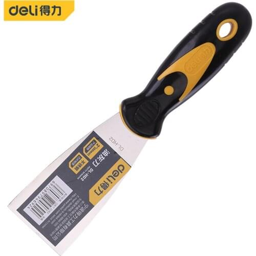 Deli Thickened Putty Shovel Stainless Steel Knife Scraper PP Plastic Handle Wall Plastering Knives Open Knife Hand Tool Knifes