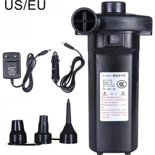 Electric Air Pump Inflator 12V 240V 4500mah Rechargeable Air Compressor Portable For PVC Boat Mattress Inflatable Pool Raft Bed