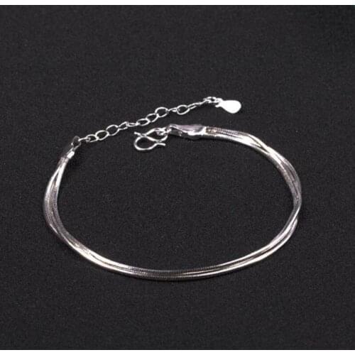 Hot Sale Sexy Beach Snake Bones Anklets Foot Chain 925 Sterling Silver Foot Anklet Bracelet For Fashion Women Jewelry