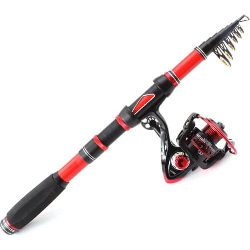 Fishing combination 1.8m-3.0m carbon Telescopic Spinning Fishing Rod and Spinning Reel Travel Trout Rod line Free gift