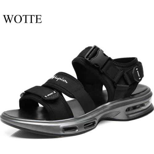 New SummerMen Roman Sandals Summer Outdoor Footwear Beach Shoes Male Casual Air Cushion Sandals Water Shoes Sandalia Masculina