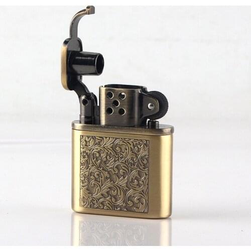 Metal Grinding Wheel Kerosene Windproof Lighter Vintage Retro Guan Gong Lighter Smoking Accessories for Weed Cool Gift for Men