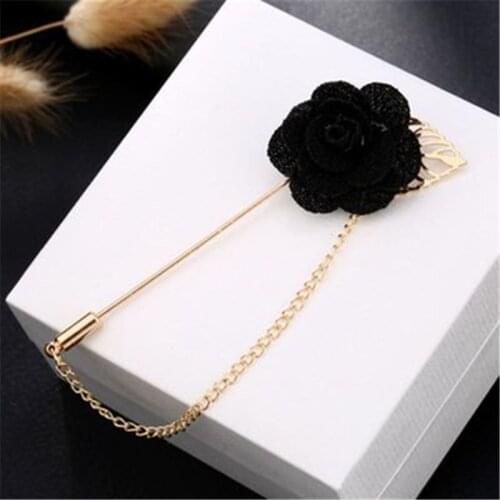 Fashion Jewelry Brooches For Woman Multiple Colors Styles Rose Flower High Grade Elegance Pin Brooches Leaf Feather 8-10cm 1PC