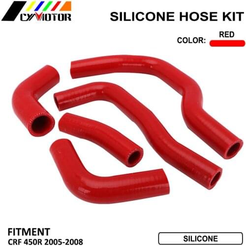 Motorcycle Silicone Radiator Coolant Hose Water Pipe For Honda CRF450R CRF 450R 450 R 2005 2006 2007 2008 Dirt Bike