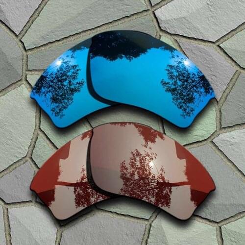 Sky Blue&Bronze Brown Sunglasses Polarized Replacement Lenses for Oakley Half Jacket XLJ