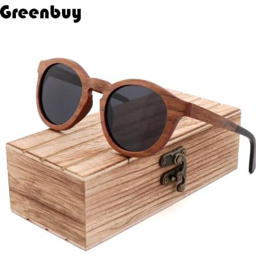 2021New Sunglasses Black Walnut Frame Polarized UV400 Brand Mens Casual Glasses Womens Outing Shade Sunglasses#GB2011