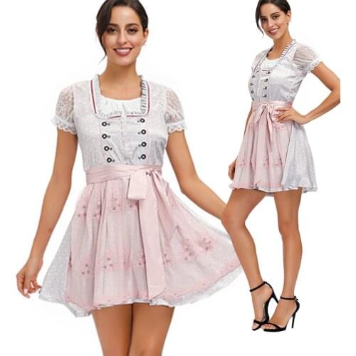 NEW Carnival Lady The Munich Oktoberfest Costume Deluxe Retro Lace Tavern Waitress Cosplay Parade Fancy Party Dress