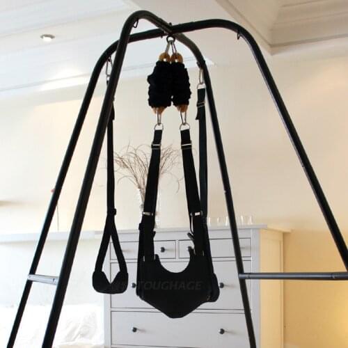 Toughage Sex Swing Stainless Steel Shelf Nylong Swing, Square 1.66m Height 1.97m Sex Furniture Adult Games Sex Toys For Couples