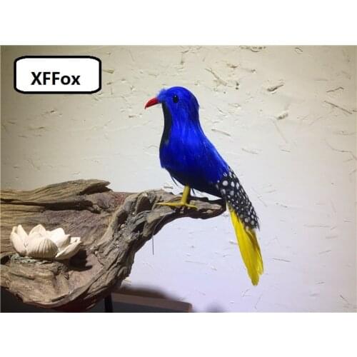 Cute real life dark blue bird model foam&feather simulation pearl bird gift about 16cm xf2548