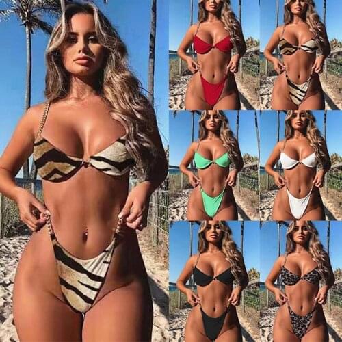 Sexy Bikini Women Swimsuit Solid Bikini Set Push Up Swimwear Low Waist Bathing Suits Beach Wear 2021 New Swimming Suit For Women