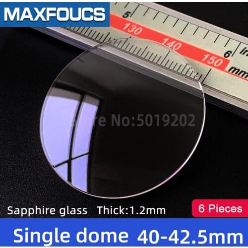 Watch Glass Thick 1.2 mm Diameter 40-42.5 mm Single dome Sapphire Anti-scratch Smooth Round Transparent Crystal ，6 pieces S