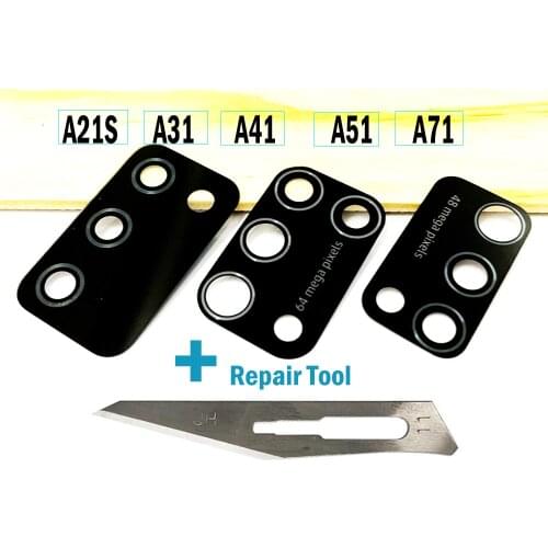2PCS Rear Back Camera Glass Lens Cover With Adhesive For Samsung A21S A70S A30S A50S M21 M31 A31 A51 A41 A71 S20 Pro S20 Ultra
