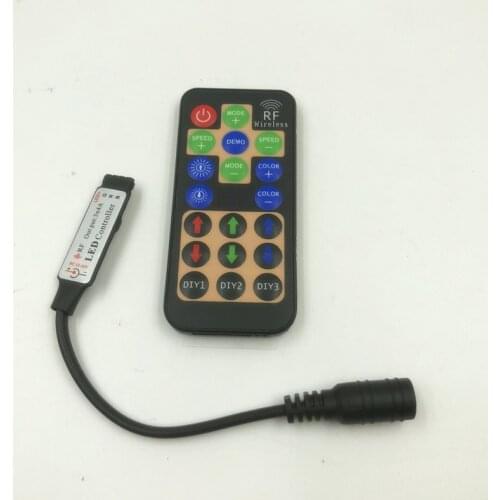 10pcs Mini RGB LED Controller 19 keys 3*4A with DIY function use for 5050 3528LEDStrip light With RF Remote Control Dimmer