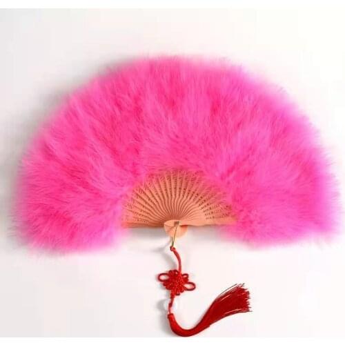 Feather fan Chinese cheongsam show props party dance fan