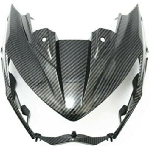 Upper Front Nose Headlight Surround Fairing Carbon fiber paint Fit For Kawasaki Z800 2013 2014-2016