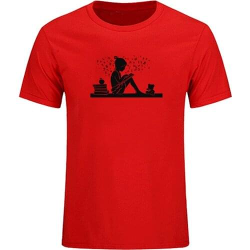 Fun summer leisure printing reading room fun short sleeve T-shirt for men and women