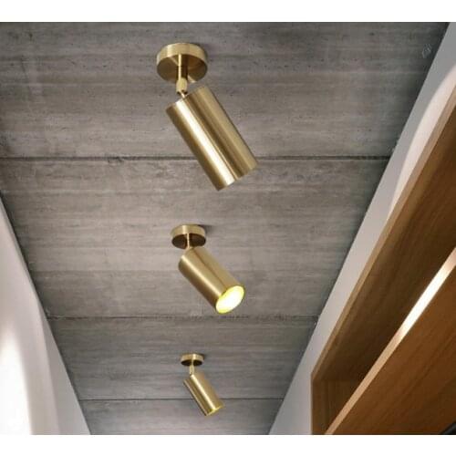Gold Iron Retro Aluminum Small Ceiling Light Living Room KTV Bar Bedroom Club Kitchen Corridor Aisle Modern Lamps Decoration