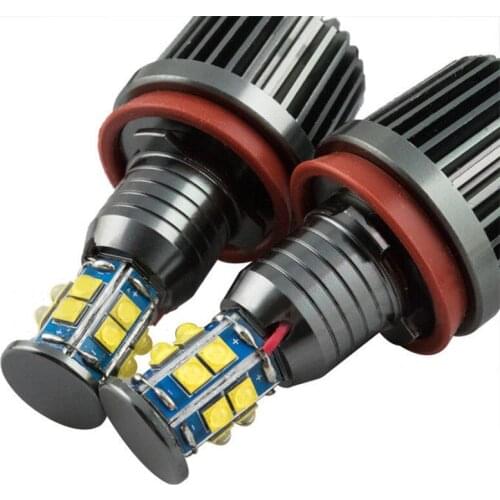 1pair 240W H8 LED Angel Eyes Marker Light Bulb for BMW 1 3 5 Series E92 White