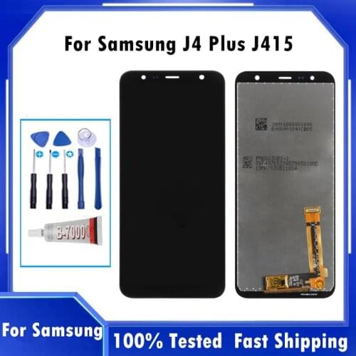 100% Original 6.0'' LCD For Samsung Galaxy J4 Plus J415 J415F J410 J4+ 2018 LCD Display Touch Screen Sensor Replacement