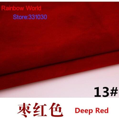 13# deep red Flocked Fabric for DIY sewing Sofa Pillow Mattress Cushion Toys Bags (150*100cm)