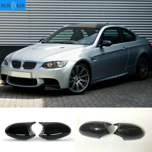 2xMirror Cover E90 Car Side Door Rearview Side Mirror Cover Cap For BMW E90 E91 2005-2007 E92 E93 2006-2009 M3 Style E80 E81 E87