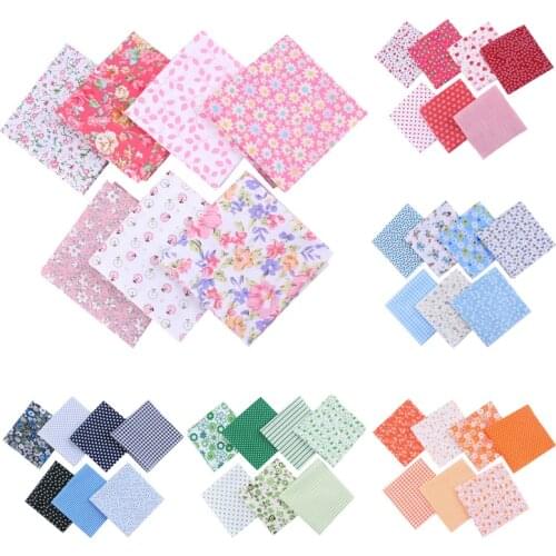 7 Sheets/pack Patchwork Cloth Sewing Home Supplies Cotton Cloth Material Square Shape DIY Handmade Fabric Accessories Multicolor