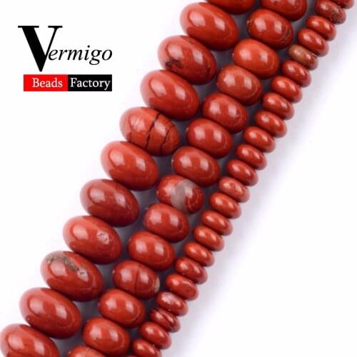 Wholesale 2x4x6x8mm Natural Stone Red Jaspers Abacus Beads Rondelle Accessories Spacer Beads For Jewelry Making Diy Bracelet