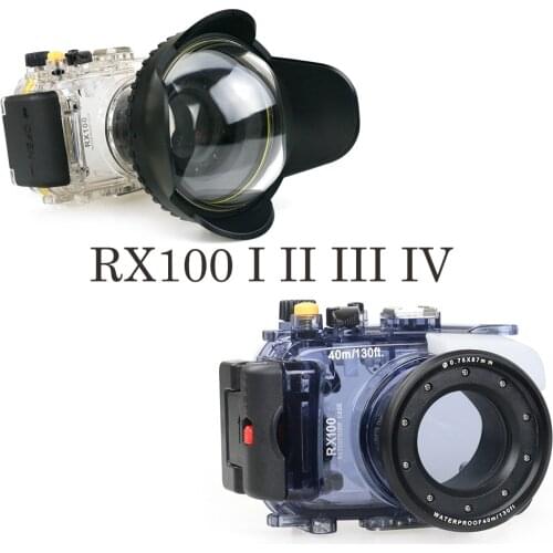 40m/130ft Waterproof Case for Sony RX100 Mark I II III IV DSC-RX100 M1 M2 M3 M4 underwater camera housing diving box cover