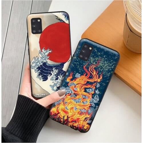 For Samsung Galaxy A32 Case Big Wave Samsung Galaxy A31 A32 4G A32 5G A41 A42 5G A52 4G A52 5G Funda Coque Carcasa Cases Back