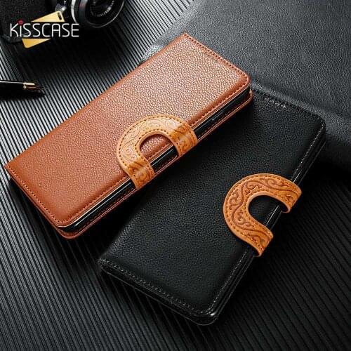 KISSCASE Business PU Leather Case For iPhone 8 7 6 5 Vintage Card Slot Case For iPhone 6 Plus 6S Plus 7 Plus XS Max XR XS X Capa