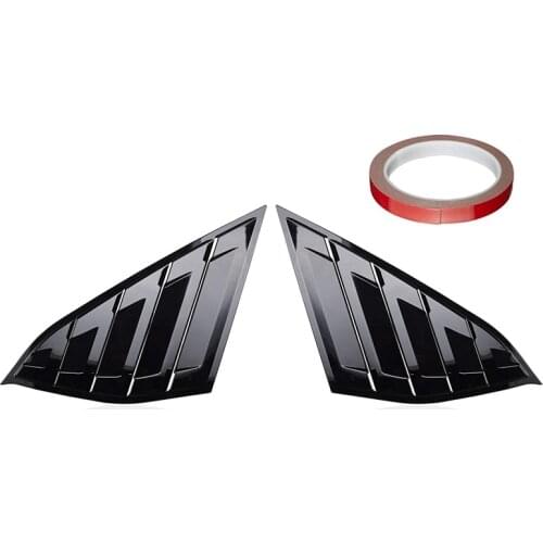 Rear Side Window Louvers,Scoop Louvers Cover Blinds Decoration for Honda Accord 2020 2019 2018 Accessories, Bright Black