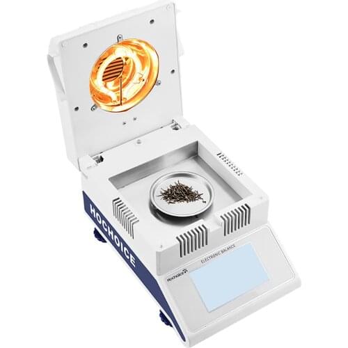 50g/100g Halogen Fast Moisture Analyzer Meter Automatic Tea Wood Cereals Medicinal Herbs Moisture Tester With RS232 Interface