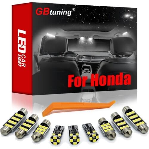 GBtuning Canbus LED Interior Light Kit For Honda Insight Prelude Passport Pilot Fit/Jazz Ridgeline Element Car Indoor Trunk Lamp