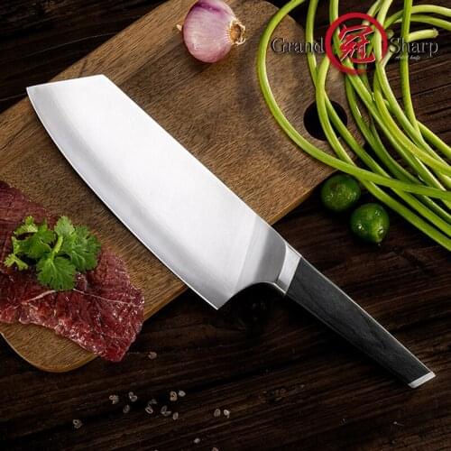 GRANDSHARP Chef Knife 7.7 Inch Cleaver Knife 3 Layers Japanese AUS-10 Stainless Steel Kitchen Knives Tools Vegetables Fish Meat
