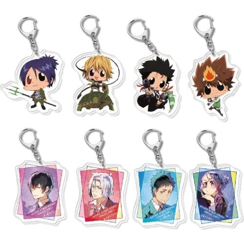 Katekyo Hitman Reborn Sawada Tsunayoshi Anime Acrylic Pendant Keychain Figure Collection Model Toy Gifts Cosplay Anime