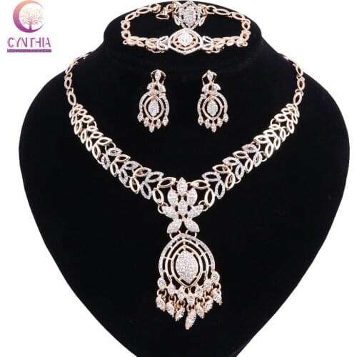 Jewelry Sets For Bridesmaid African Jewelry Set Gold Color Women Jewellery Sets Nigerian Beads Necklace Jewelry Set