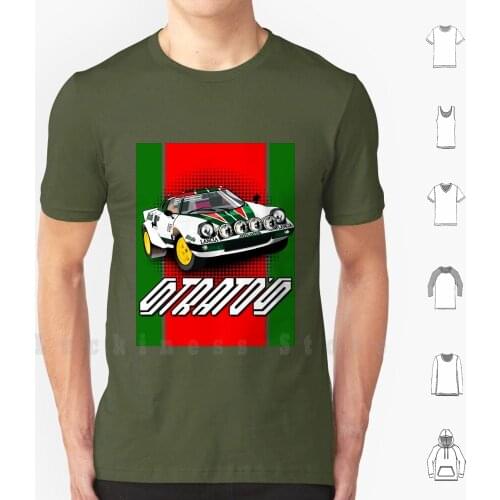 Lancia Stratos Hf T Shirt DIY Cotton Big Size S-6xl Lancia Stratos Rally Car Wrc
