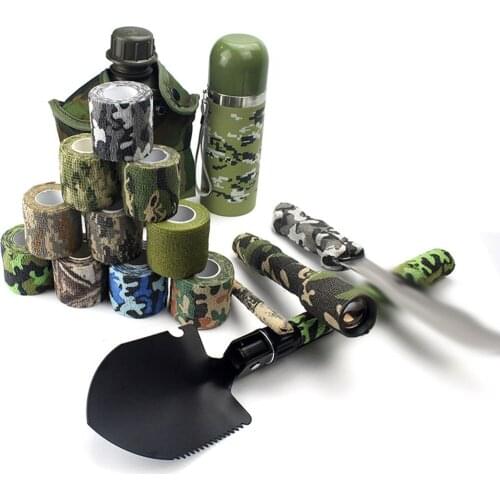 2.5cm-15cm Camping Camo Outdoor Hunting Shooting Tool Camouflage Stealth Tape Waterproof Wrap Durable Army Outdoor #W5
