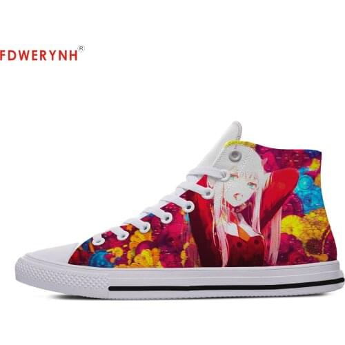 Mens Casual Shoes Anime DARLING In The FRANXX Breathable Breathable Male Zapatos Hombre Sapatos Outdoor Custom Shoes