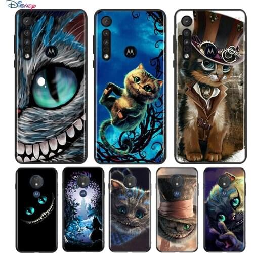 Alice in Wonderland Cat For Motorola G9 G8 G Stylus Power One Fusion Hyper Edge E7 E6 5G Plus Play Lite Soft Phone Case