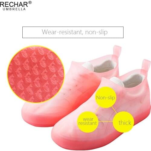 New Waterproof Non-slip Shoe Men Women Cover Shoes Elasticity Latex Rain Cover Easy Carry Overshoe Tear Resistant Boot Protector