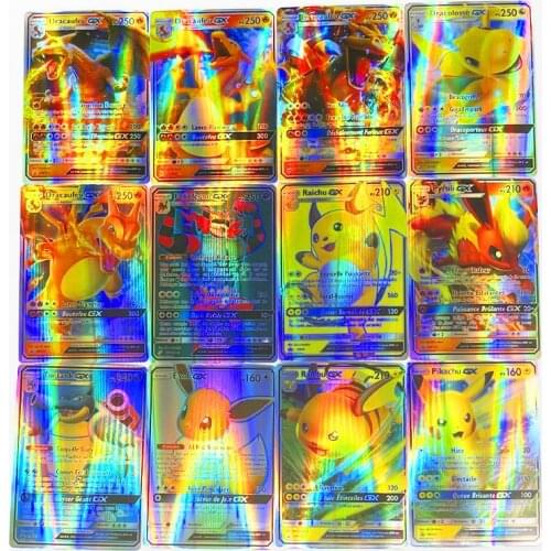 NEW 100Pcs French Version Pokemon Card Featuring 100 GX 100 VMAX 100 EX Hobby Collectibles Game Collection Cards Kids Gift