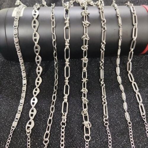 Fashion Stainless Steel Women Necklace Snail Link U Shape Knotted Pig Nose Oval O Punk Chain Cute Boho Aesthetic Chunky Gifts