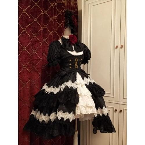 [Customized] Anime DATE A LIVE Tokisaki Kurumi Lolita Dress Uniform Cosplay Costume Women Halloween Carnival Free Shipping 2020