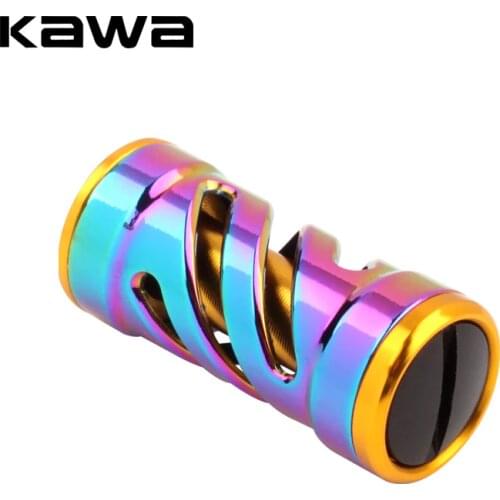 Kawa Fishing Reel Handle Knob Rainbow Color Alloy Material For S/D Spinning And Water-drop Fishing Reel Handle Accessory