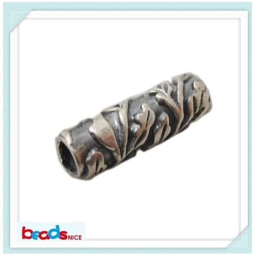 Beadsnice ID 24321 unique silver jewellery 925 silver tube beads sterling handmade in factory price